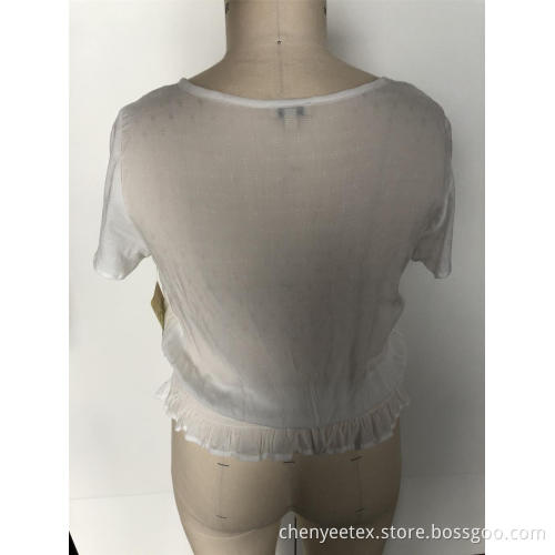 V-neck sexy see-through top